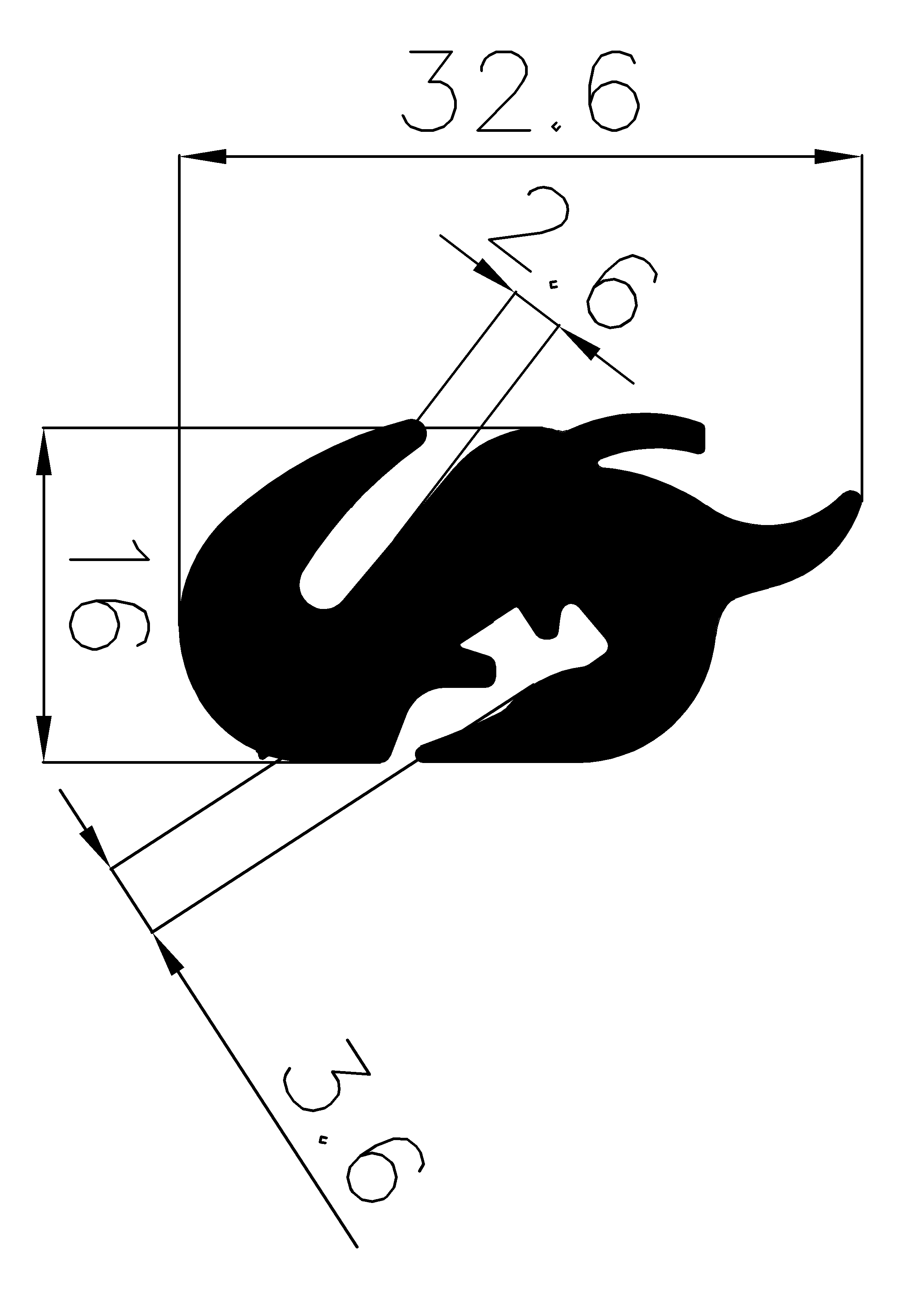 01020365KG - stretcher EPDM profiles - Stabilizing and stretcher profiles