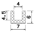 MZS 25012 - sponge profiles - U shape profiles