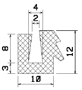 MZS 25017 - sponge profiles - U shape profiles