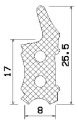 MZS 25048 - EPDM sponge rubber profiles - Door-frame profiles