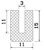 MZS - 25086 1B= 50 m - sponge profiles - U shape profiles