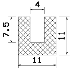 MZS - 25087 1B= 50 m - sponge profiles - U shape profiles