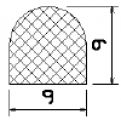 MZS 25316 - EPDM sponge profiles - Semi-circle, D-profiles