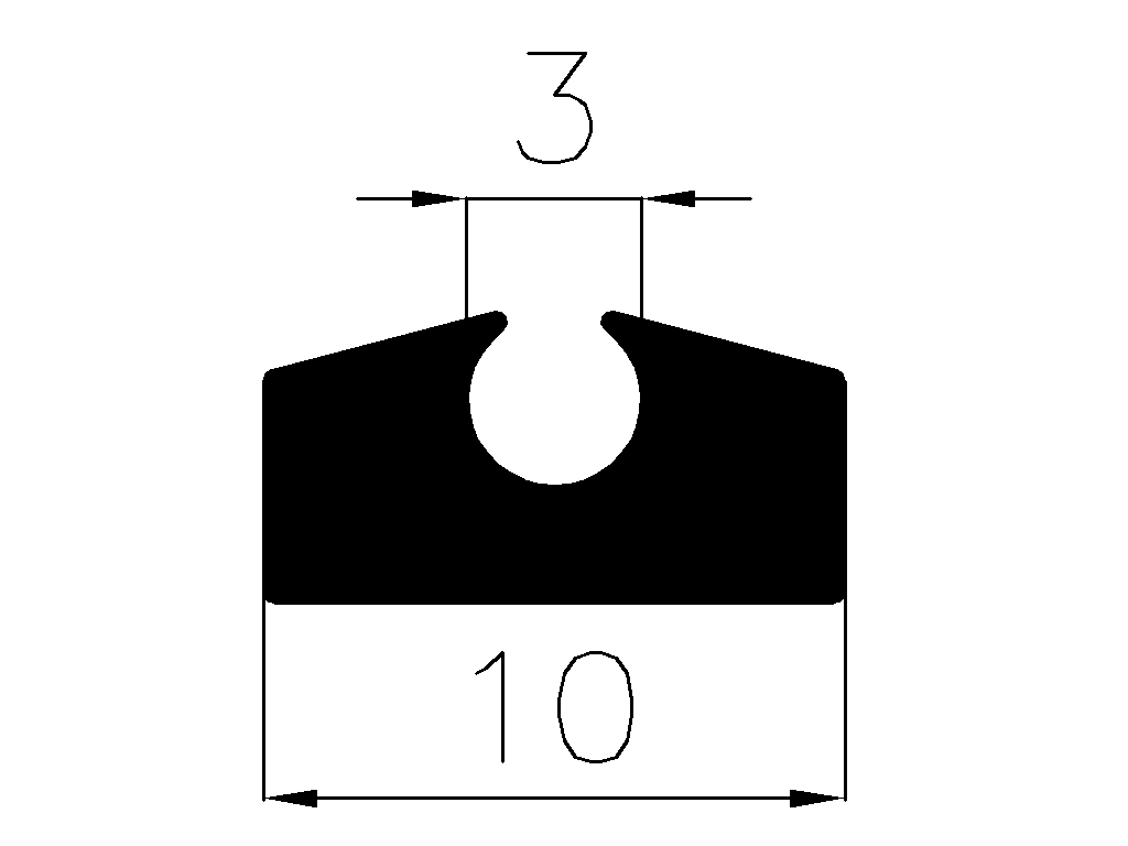 10110370KG - rubber profiles - U shape profiles