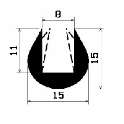 TU1- 2614 - rubber profiles - U shape profiles