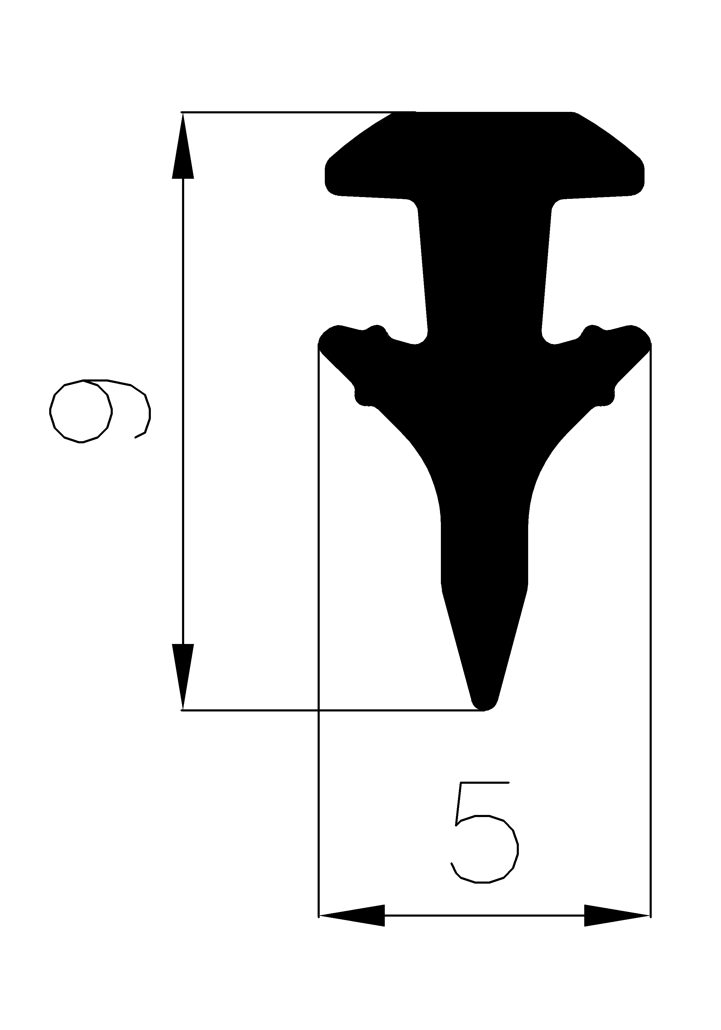 17230160KG - rubber profiles - Cover and T-profiles