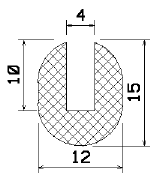 MZS 25425 - sponge profiles - U shape profiles