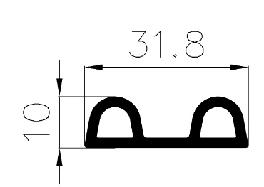 4040403KG - EPDM sponge profiles - Semi-circle, D-profiles