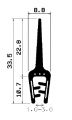 SD-0087 - with coextruded metal insert - Edge protection profiles