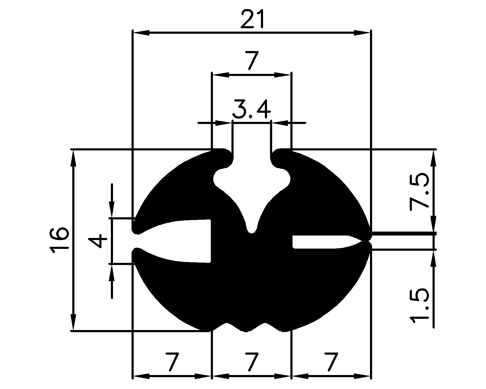 14280365KG - Glazing profiles