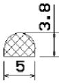 MZS 25462 - EPDM sponge profiles - Semi-circle, D-profiles