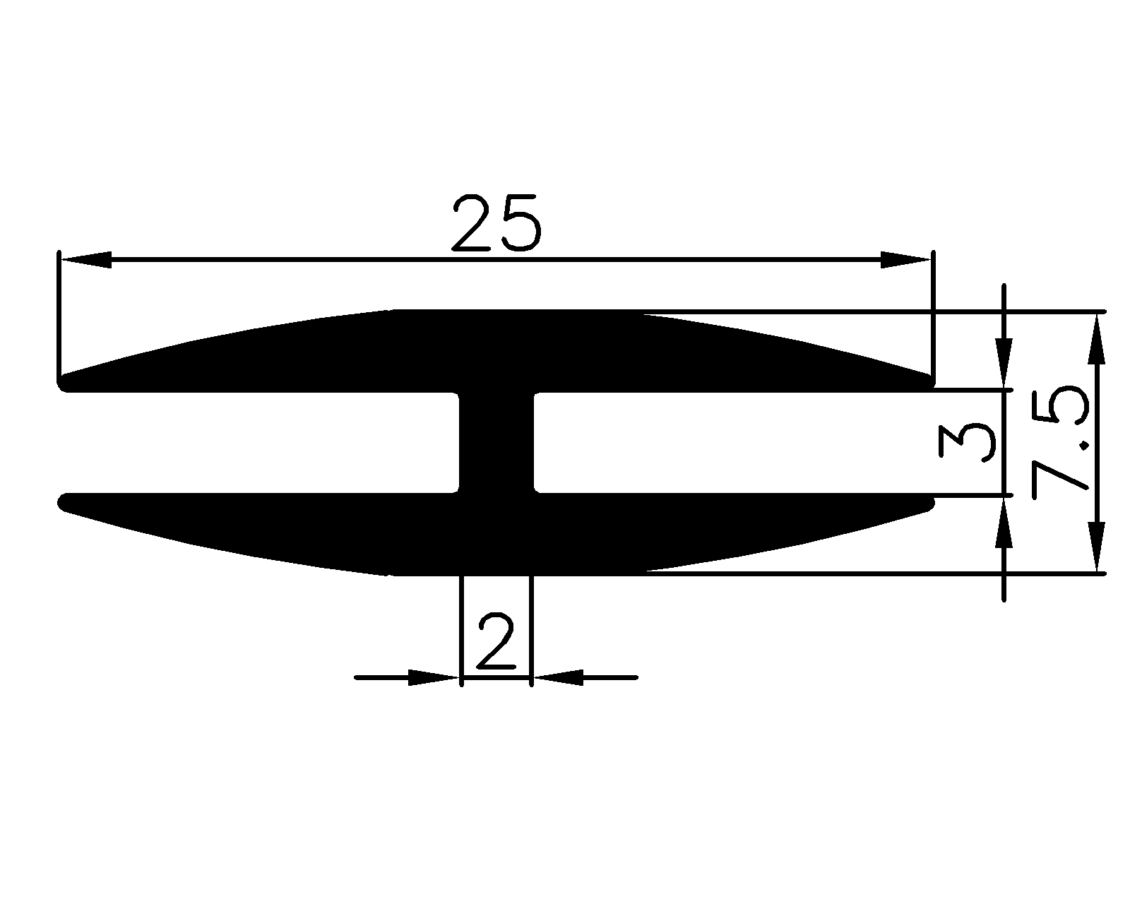 16840370KG - EPDM profiles - H-profiles