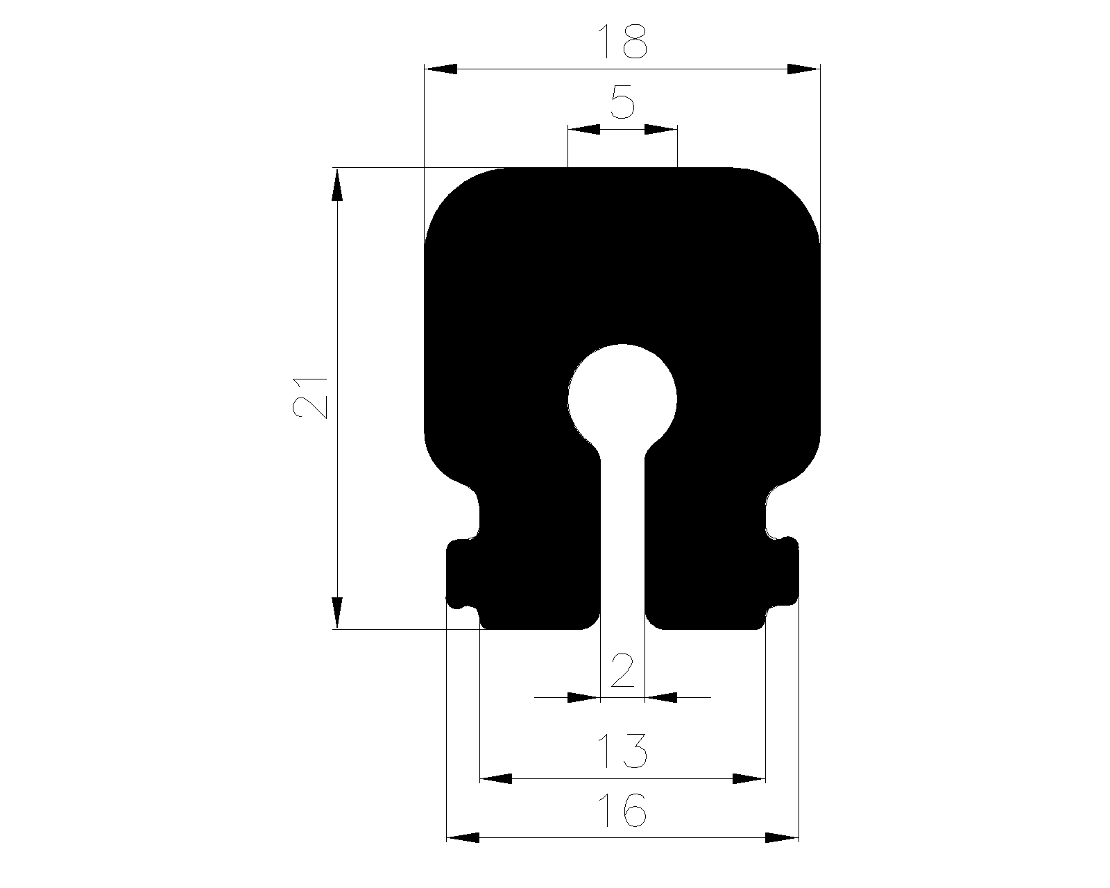 19940380KG - rubber profiles - Square profiles