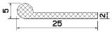 MZS 25224 - sponge profiles - Flag or 'P' profiles