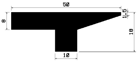 T 0863 - rubber profiles - Cover and T-profiles