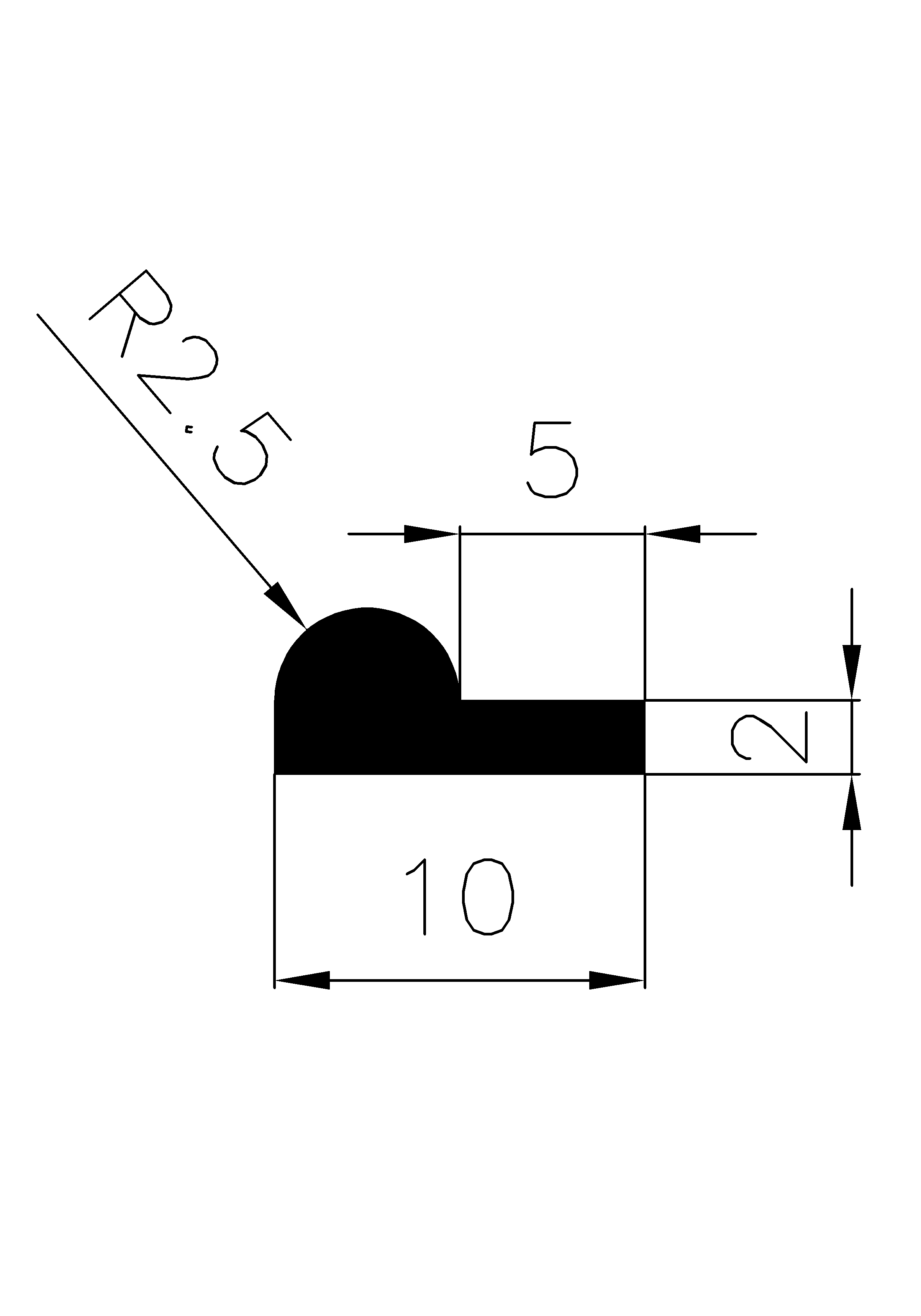 2990160KG - silicone  profiles - Flag or 'P' profiles