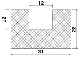 MZS 25248 - sponge profiles - U shape profiles