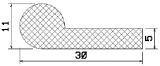 MZS 25274 - EPDM profiles - Flag or 'P' profiles