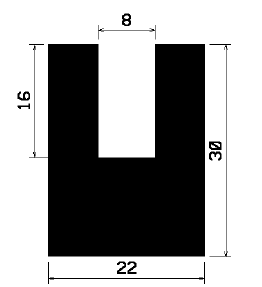 TU1- 0968 - rubber profiles - U shape profiles