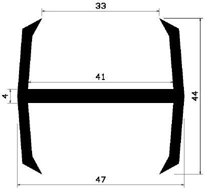 H 0970 - EPDM profiles - H-profiles