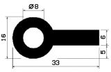 FN 1014 - silicone  profiles - Flag or 'P' profiles