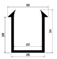 TU1- 1030 - rubber profiles - U shape profiles