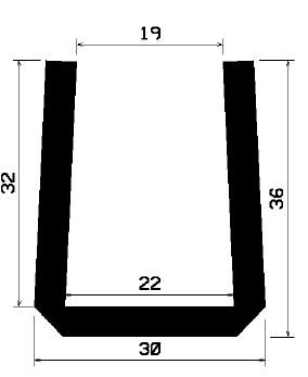 TU1- 1070 - rubber profiles - U shape profiles