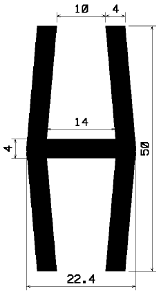 H 1069 - EPDM profiles - H-profiles