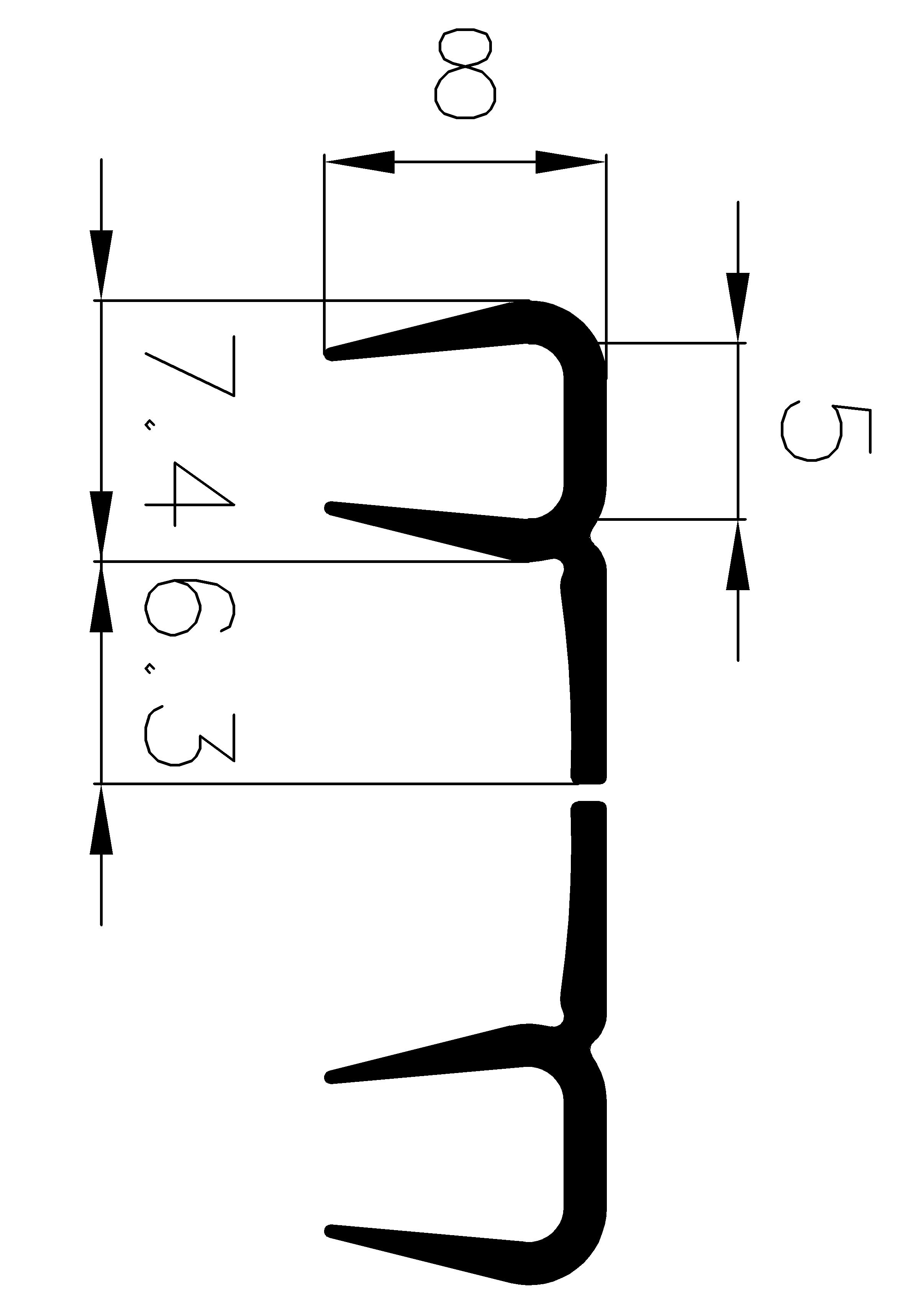 3740370KG - rubber profiles - U shape profiles