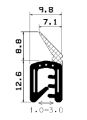 SD-0088 min. 200 m! - with coextruded metal insert - Edge protection profiles