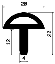 12780360KG - rubber profiles - Cover and T-profiles