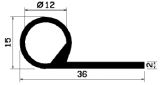 FN 1285 - silicone  profiles - Flag or 'P' profiles