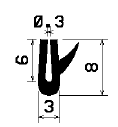 TU1- 1501 - rubber profiles - U shape profiles