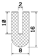 MZS 25506 - sponge profiles - U shape profiles