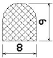 MZS 25514 - EPDM sponge profiles - Semi-circle, D-profiles