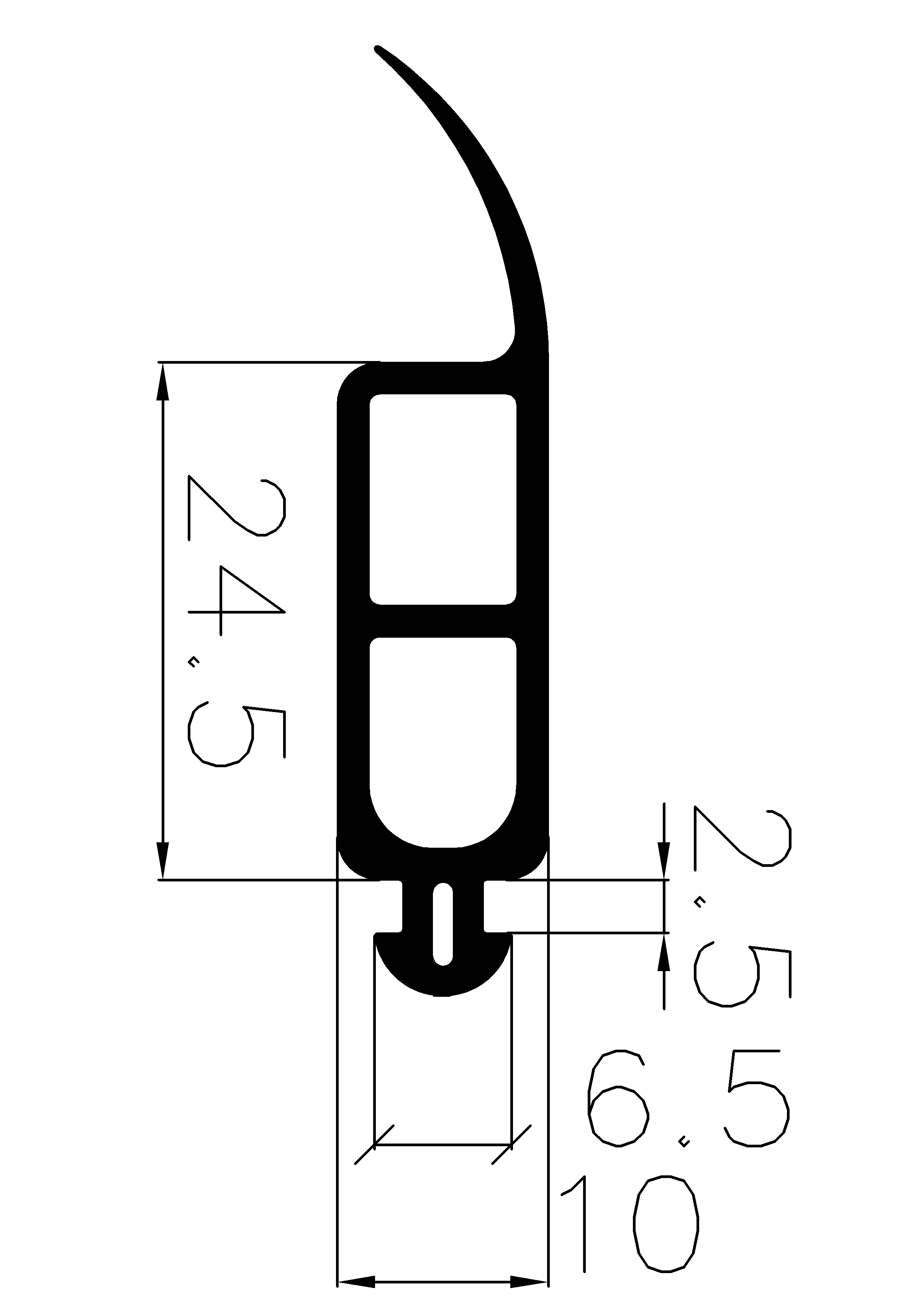 5160370KG - EPDM profiles - Spacer and bumper profiles