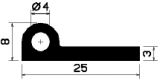 FN 1596 - silicone  profiles - Flag or 'P' profiles