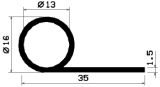 FN 1812 - silicone  profiles - Flag or 'P' profiles