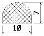 MZS 25752 - EPDM sponge profiles - Semi-circle, D-profiles