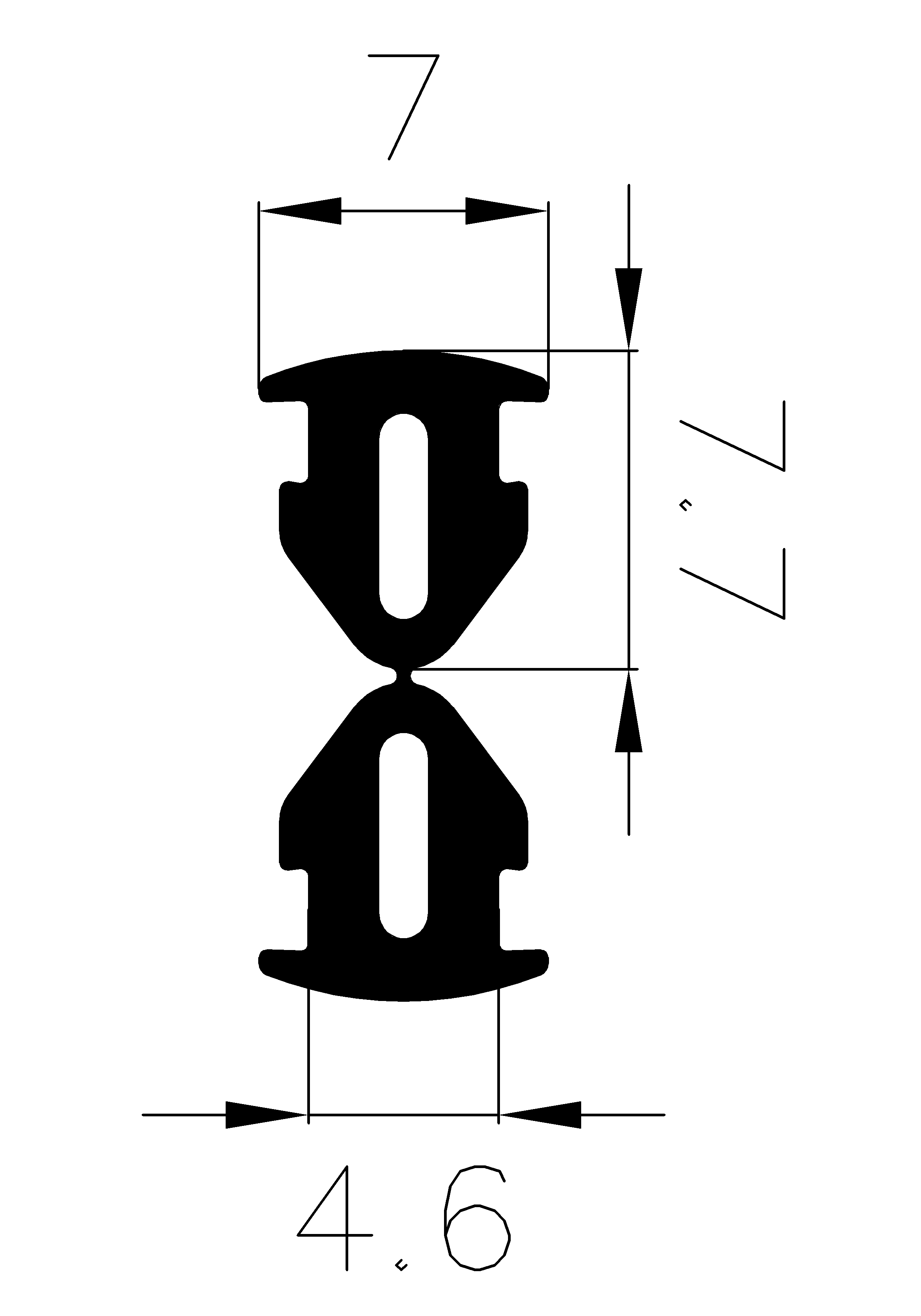 7000160KG - silicone rubber profiles - Cover and T-profiles