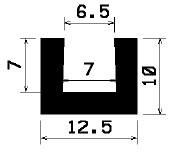 TU1- 2081 - rubber profiles - U shape profiles