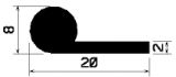 FN 2090 - EPDM profiles - Flag or 'P' profiles