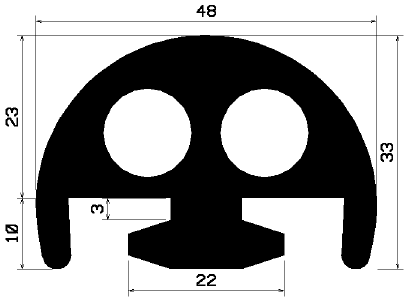 RT 2118 - EPDM rubber profiles - Sliding door – finger-guard profiles