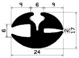 KL 2216 - stretcher EPDM profiles - Stabilizing and stretcher profiles