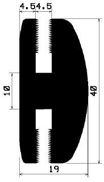 H 2245 - EPDM profiles - H-profiles