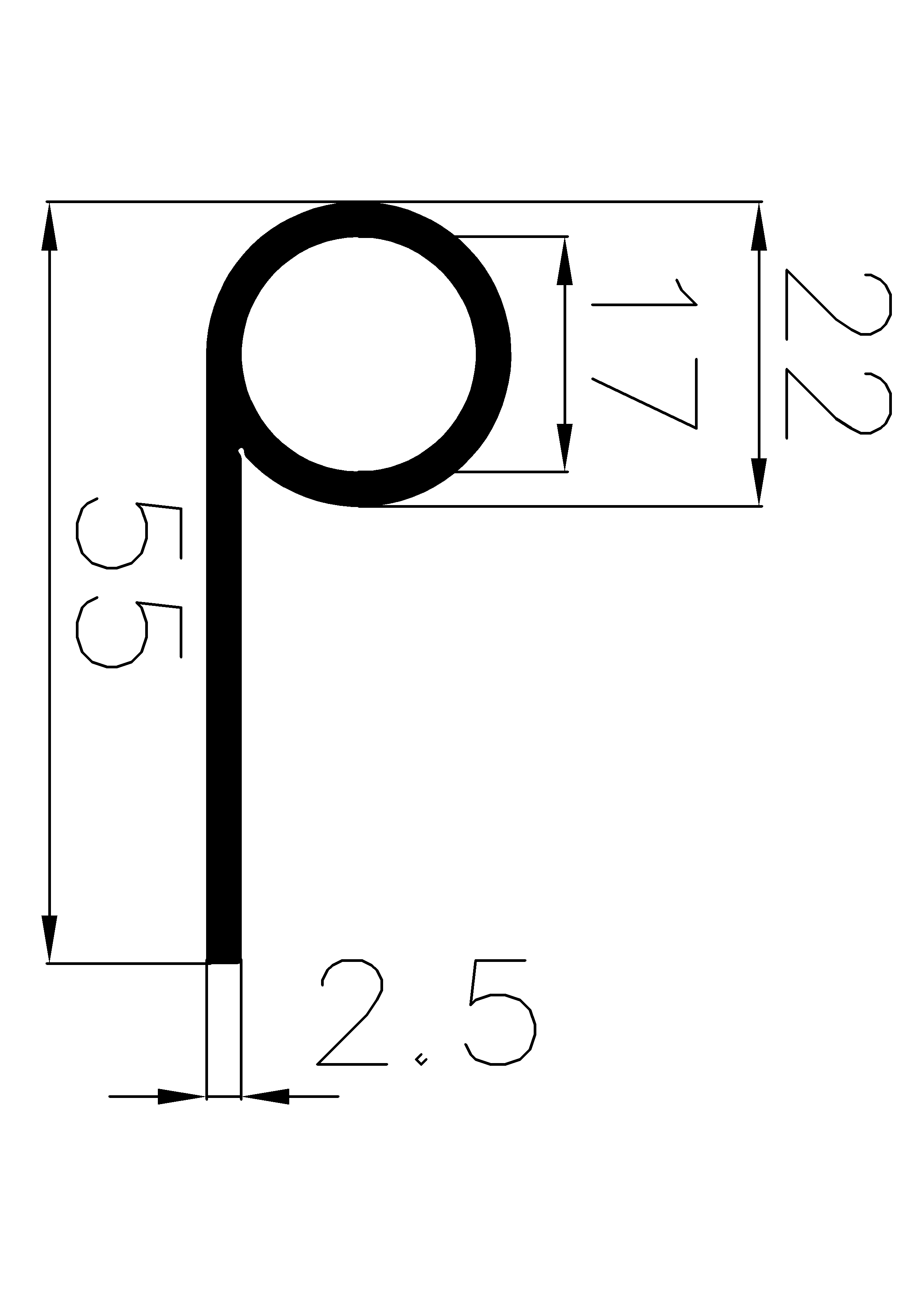 7960160KG - EPDM profiles - Flag or 'P' profiles