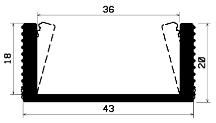 TU1- 2425 - rubber profiles - U shape profiles