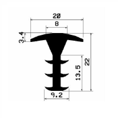 FA 2653 - rubber profiles - Cover and T-profiles