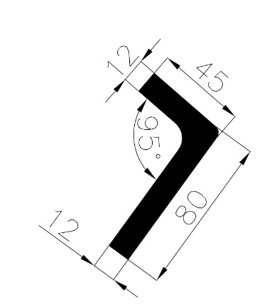 12840370KG - rubber profiles - Angle shape profiles