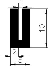 TU1 - G392 - silicone profiles - U shape profiles